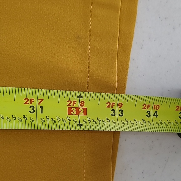 Gilli women's mustard gold 3/4 length ruffled sleeve dress size Small - Picture 10 of 11